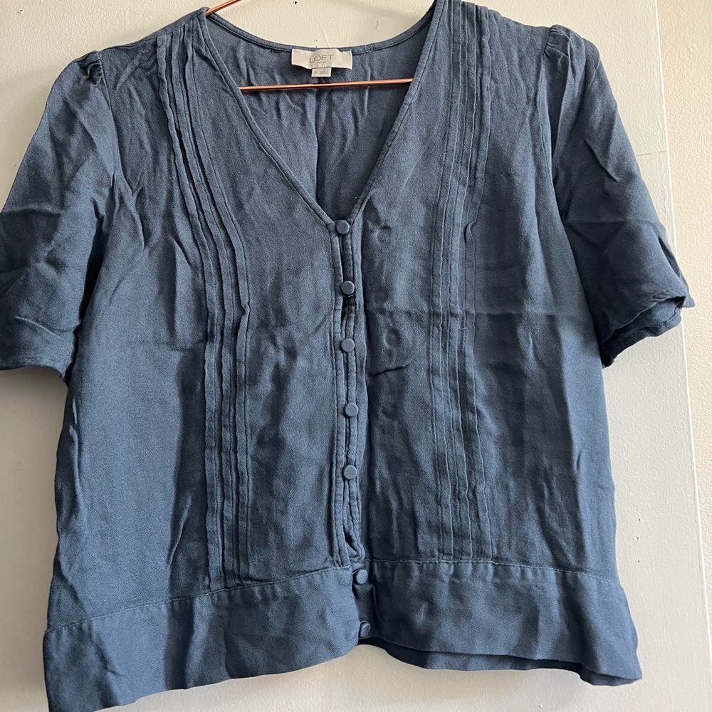 Loft blue blouse
